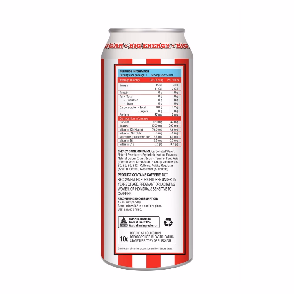 Adonis Big Energy RTD Vanilla Cola 500ml 2
