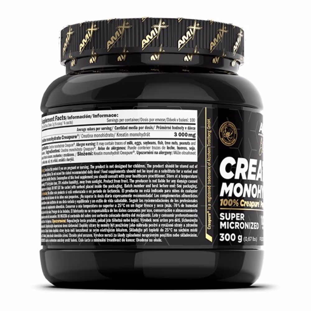 Amix Black Creatine Monohydrate Creapure Powder 300g 2