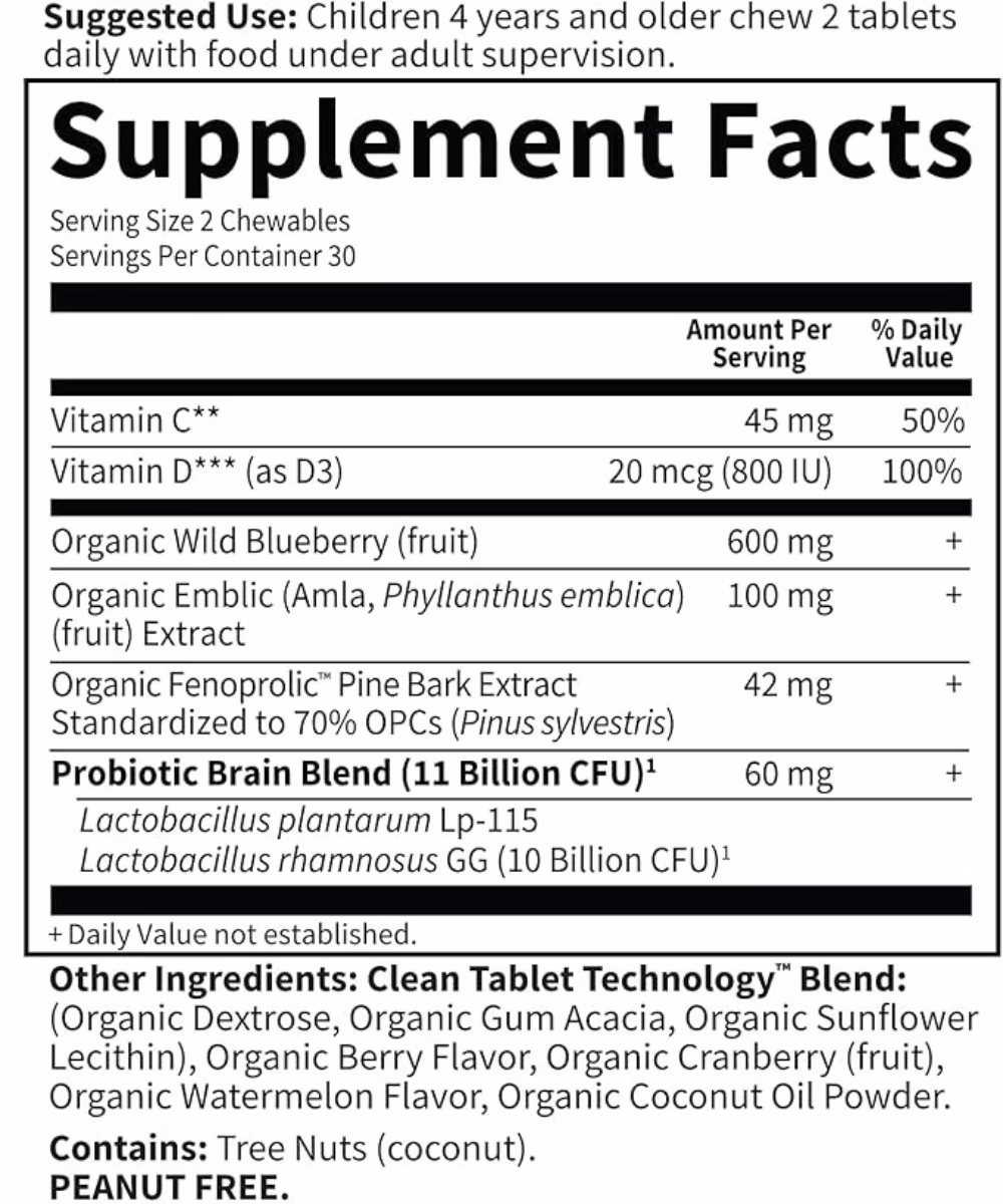 Garden Of Life Dr. Formulated Attention Focus For Kids Chewables 60'S 4
