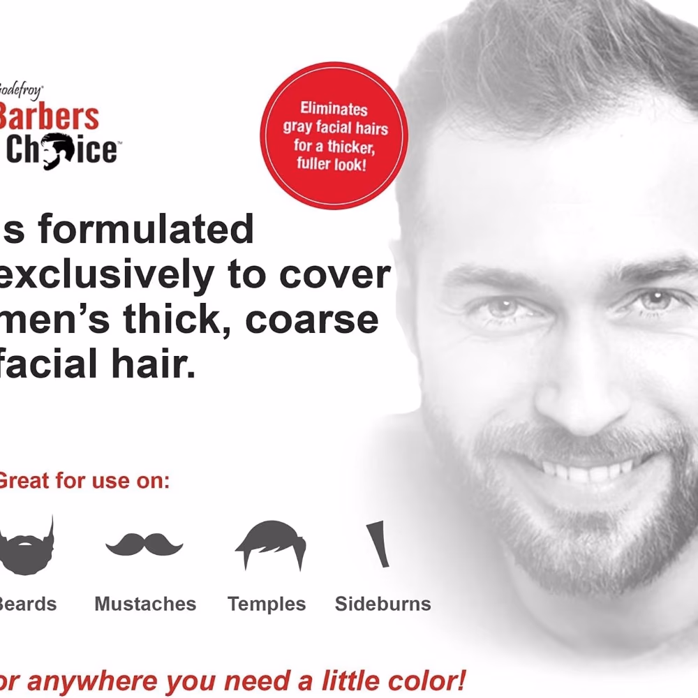 Barbers Choice 3 Application Beard and Mustache Dye for Men – Jet Black 5