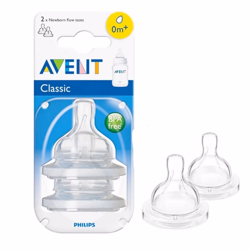 Philips Avent Classic+ Anti-Colic Newborn Flow Teats 0m+ SCF 631-27 - Pack of 2 3