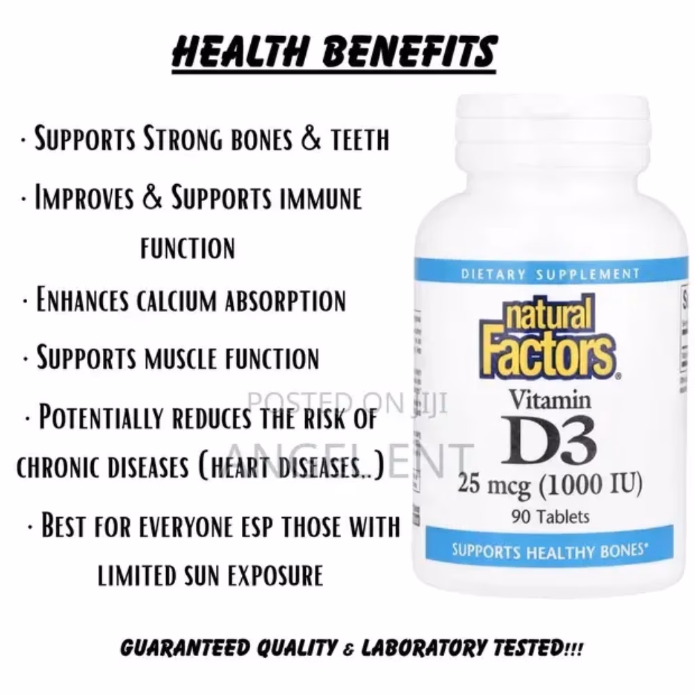 Natural Factors Vitamin D3 1000 IU 90 Tablets 2