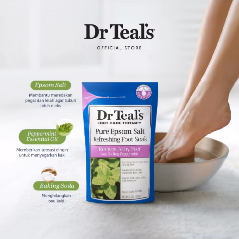 Dr Teals Epsom Salt Cooling Peppermint 909g 3