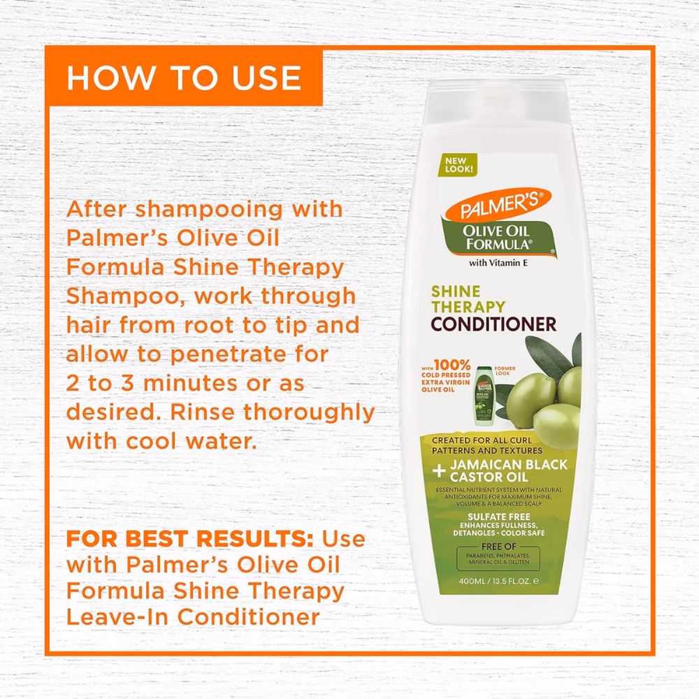 Palmers Shine Therapy Conditioner 400ml 3