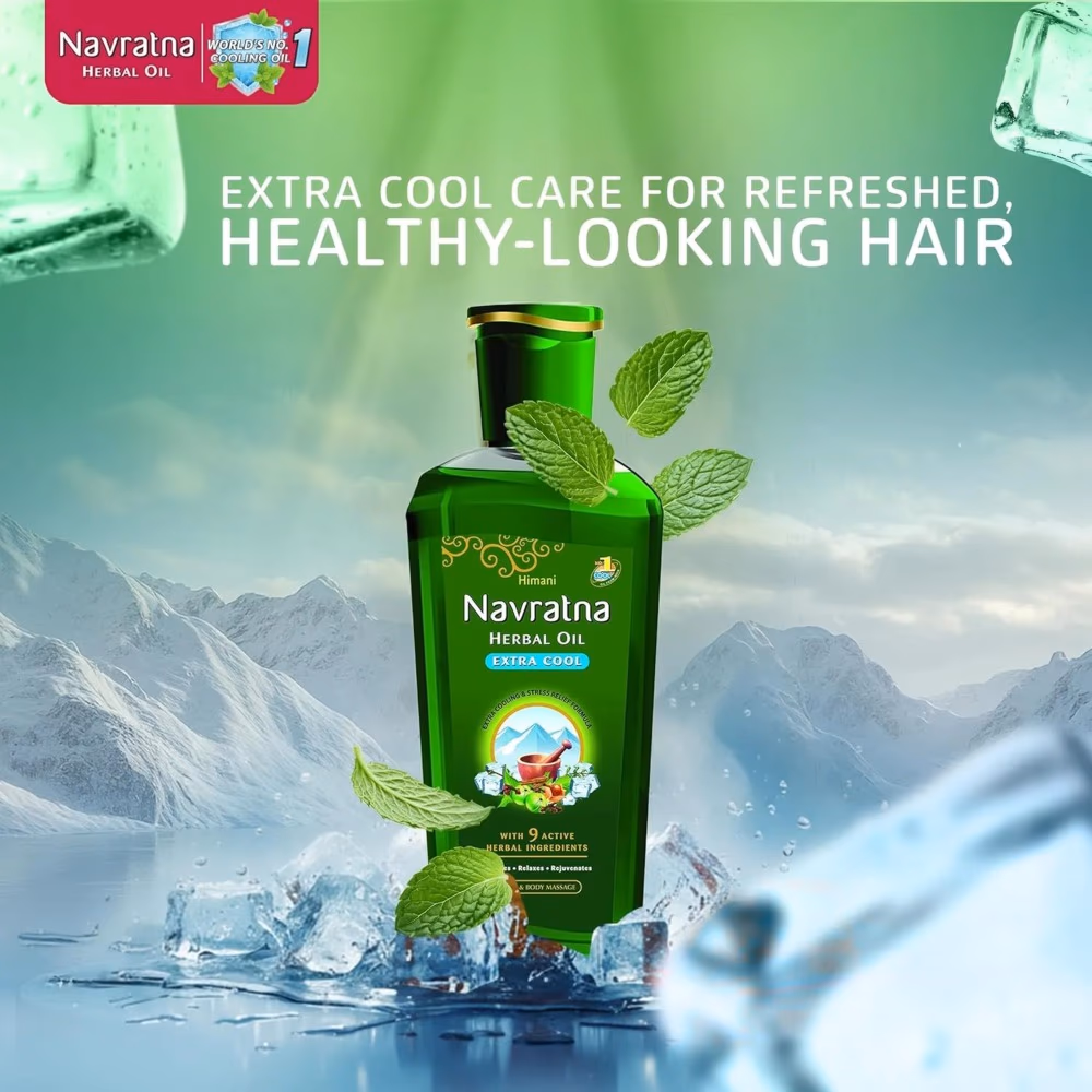 Navratna Extra Cool Herbal Oil 200ml 3