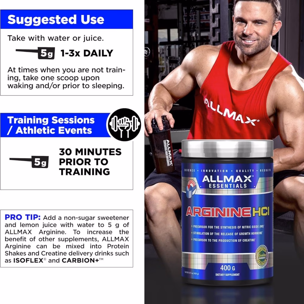 Allmax Arginine HCI Powder 400Gm 4