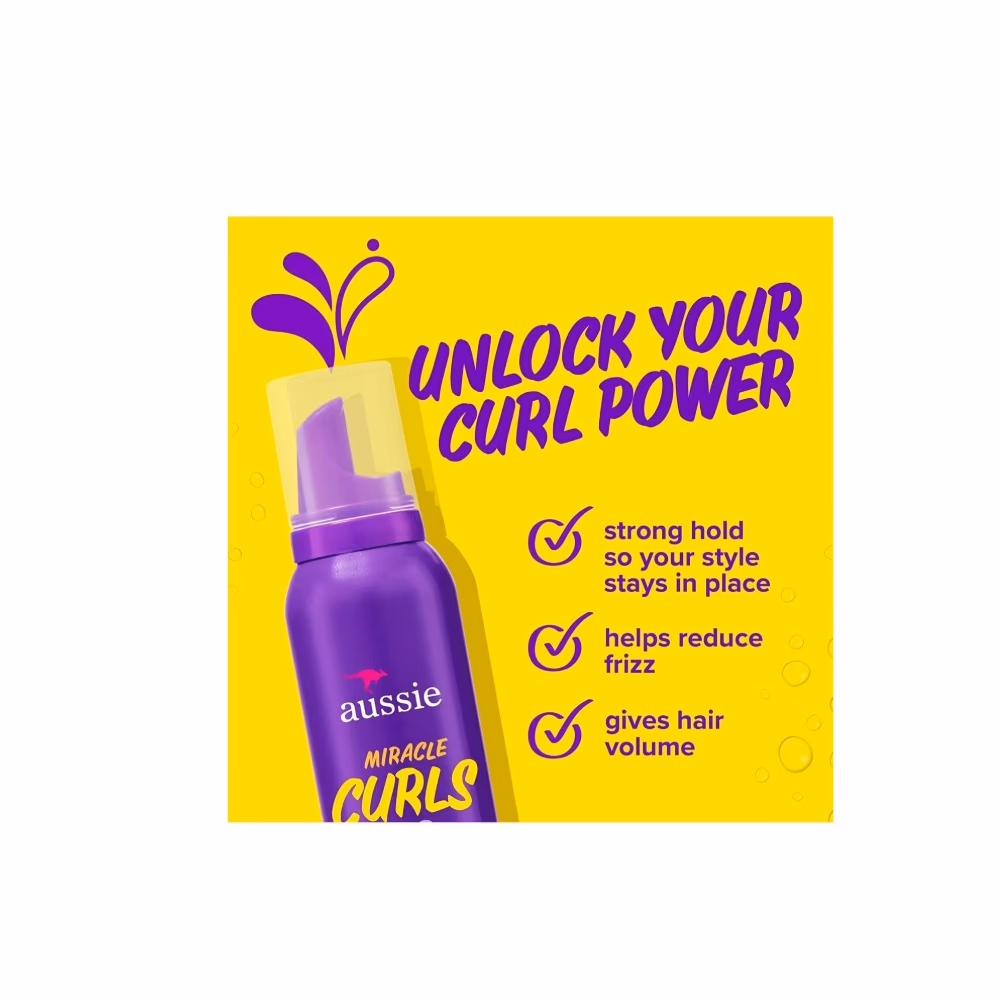 Aussie Miracle Curls Mousse Strong Hold 170g  2