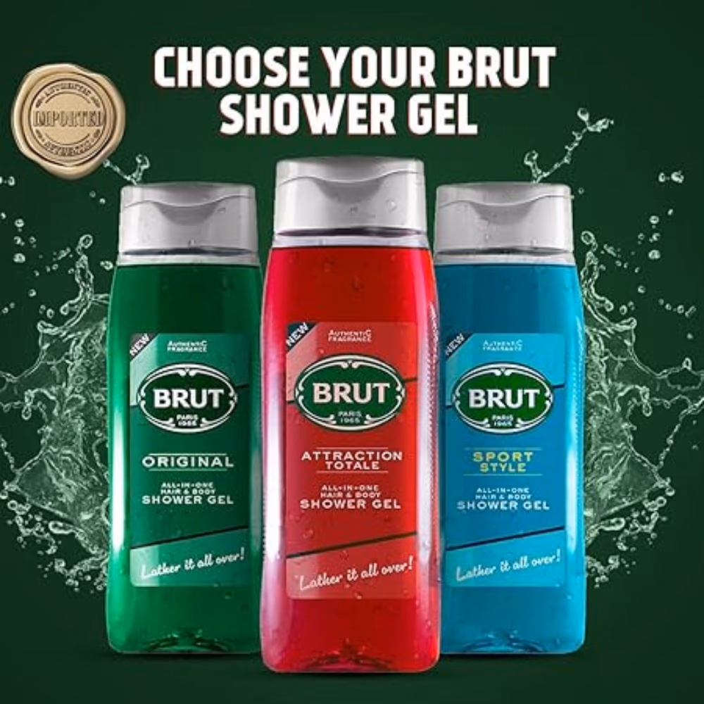 Brut Shower Gel Attract Totale 500ml 3
