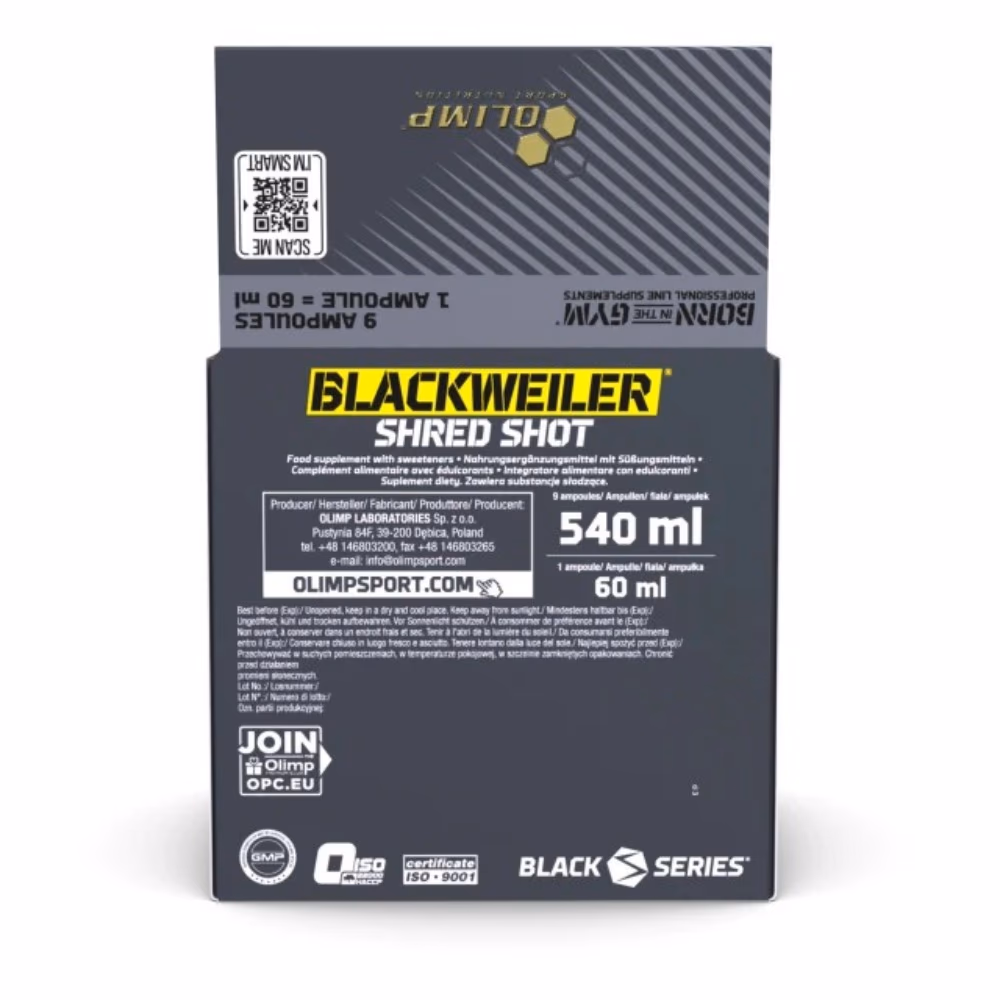 Olimp Blackweiler Shred Shot – 9 x 60ml Citrus Punch 2