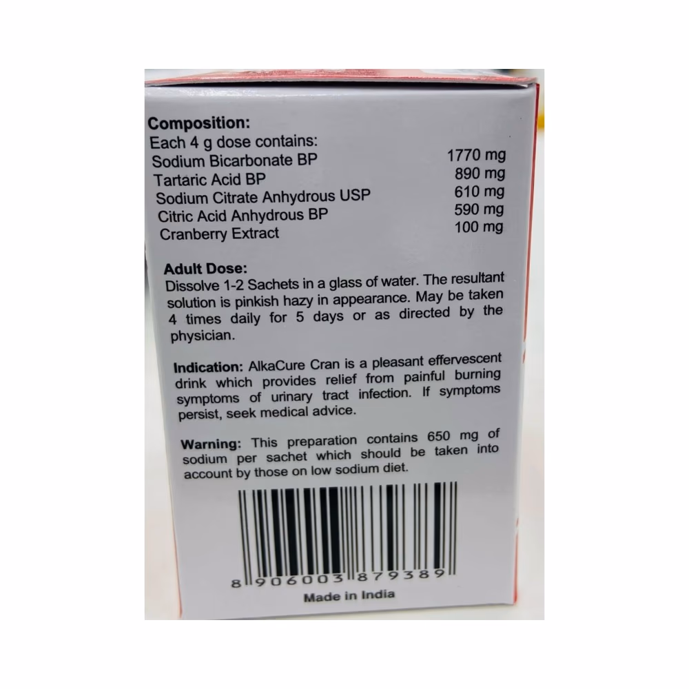 Alkacure Cran Effervescent Sachet 10s 3