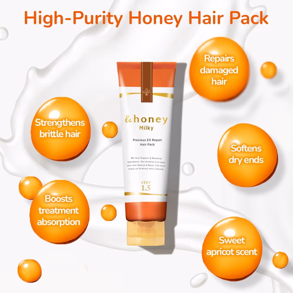 &Honey Milky Precious Ex Repair Hair Pack Step 1.5 2