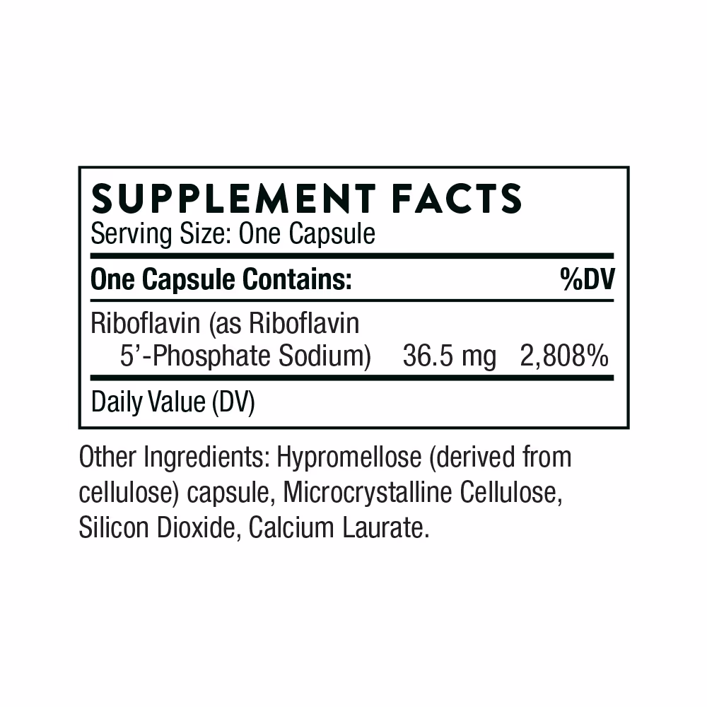 Thorne Riboflavin 5-Phosphate – 60 Capsules 2