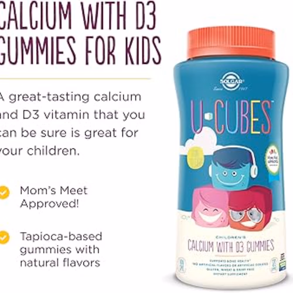Solgar U-Cubes Childrens Calcium with Vitamin D3 -120 Gummies 4