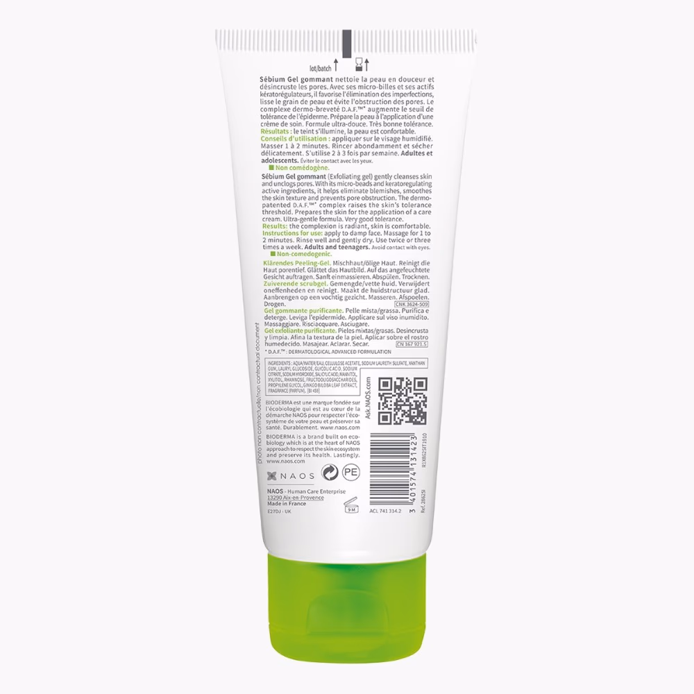 Bioderma Sebium Exfoliating Purifying Gel 100ml 3