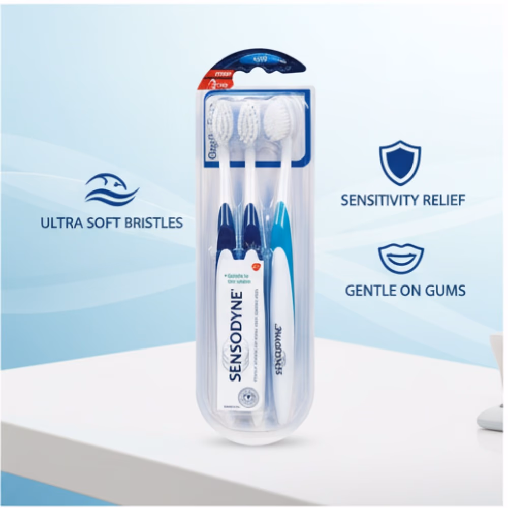 Sensodyne Gentle Care Toothbrush Soft - Pack Of 3 3