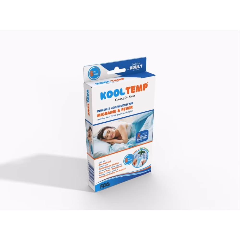 Kool Temp for Adults - Six cooling patches for Migraine and fever 2
