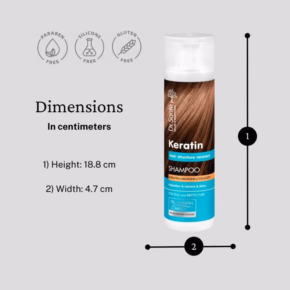 Dr. Sante Keratin Hair Shampoo 250ml 2
