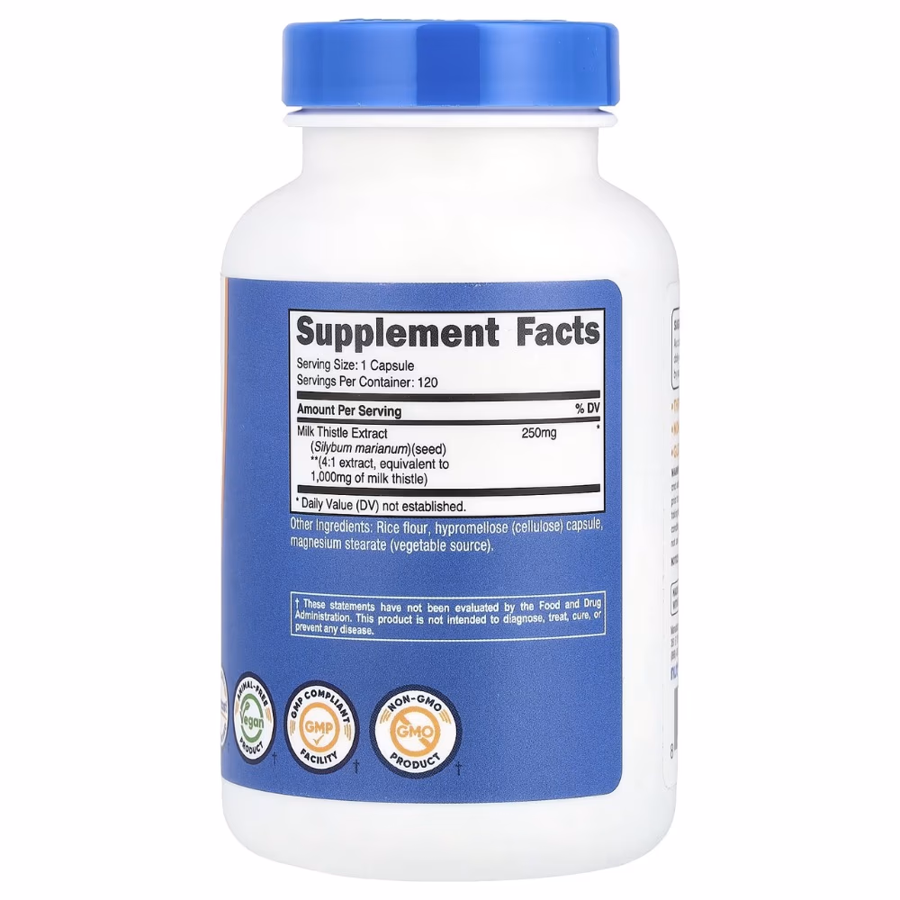 Nutricost Milk Thistle 1000mg-120 Capsules  2