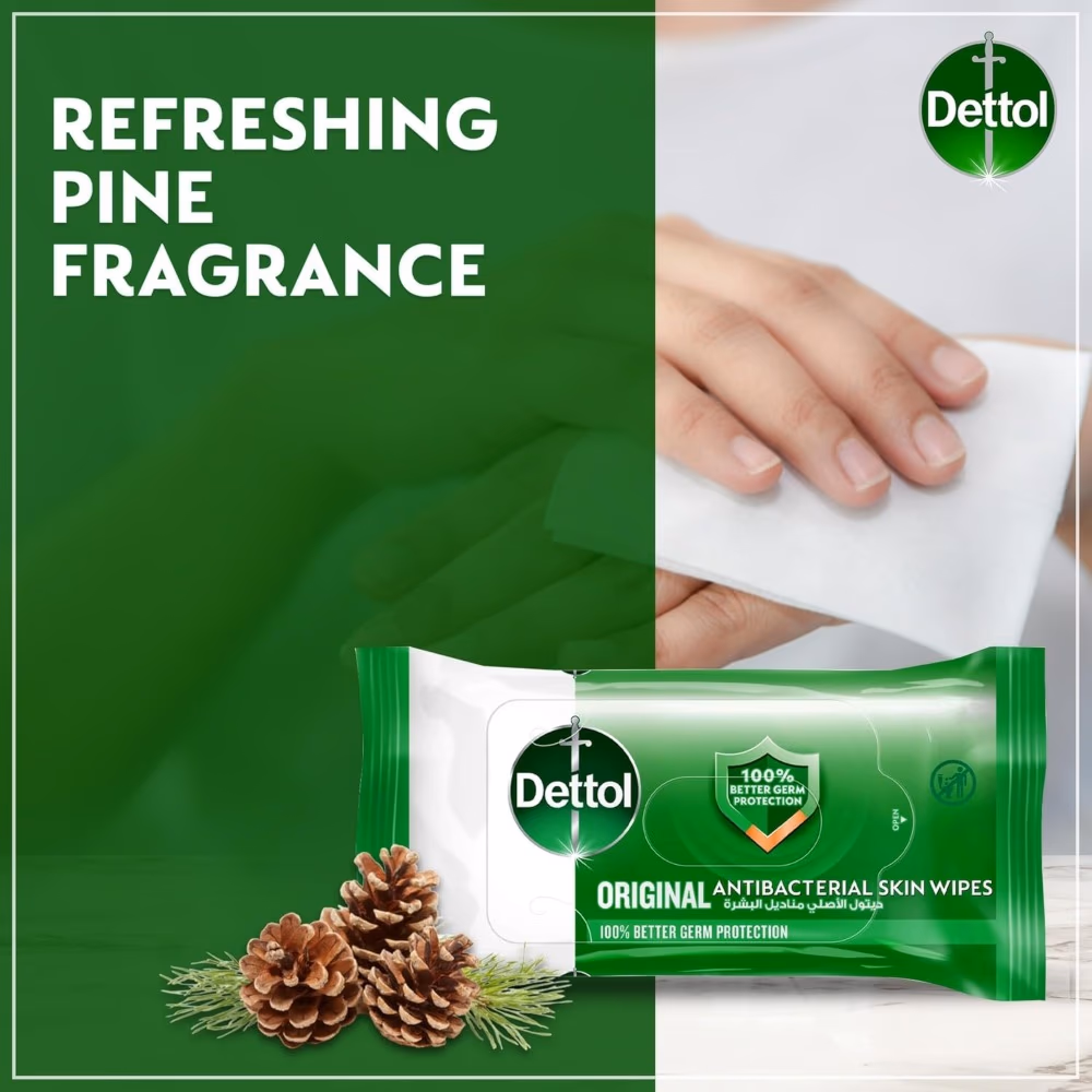Dettol Anti Bacterial Original Skin 20 Wipes 5