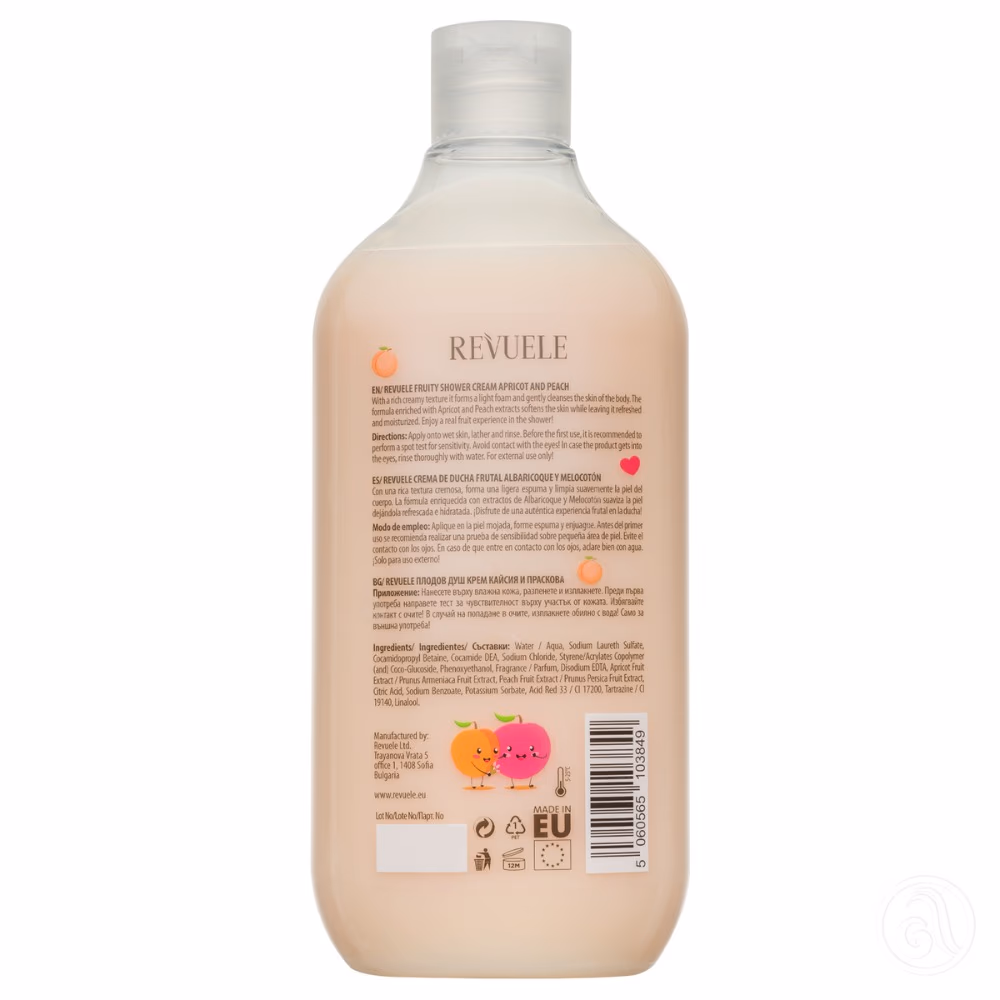 Revuele Fruity Shower Cream Apricot -Peach 500Ml 2