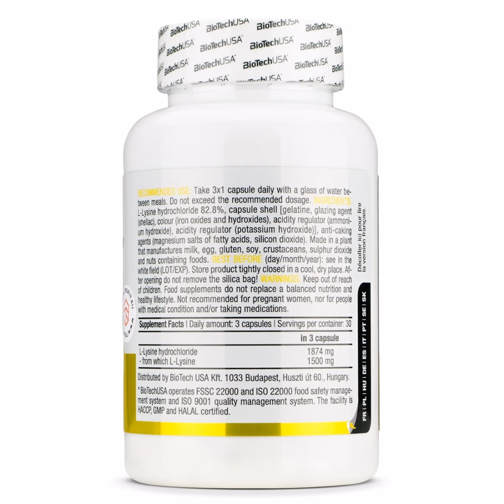 BioTechUSA L-Lysine – 90 Capsules 2