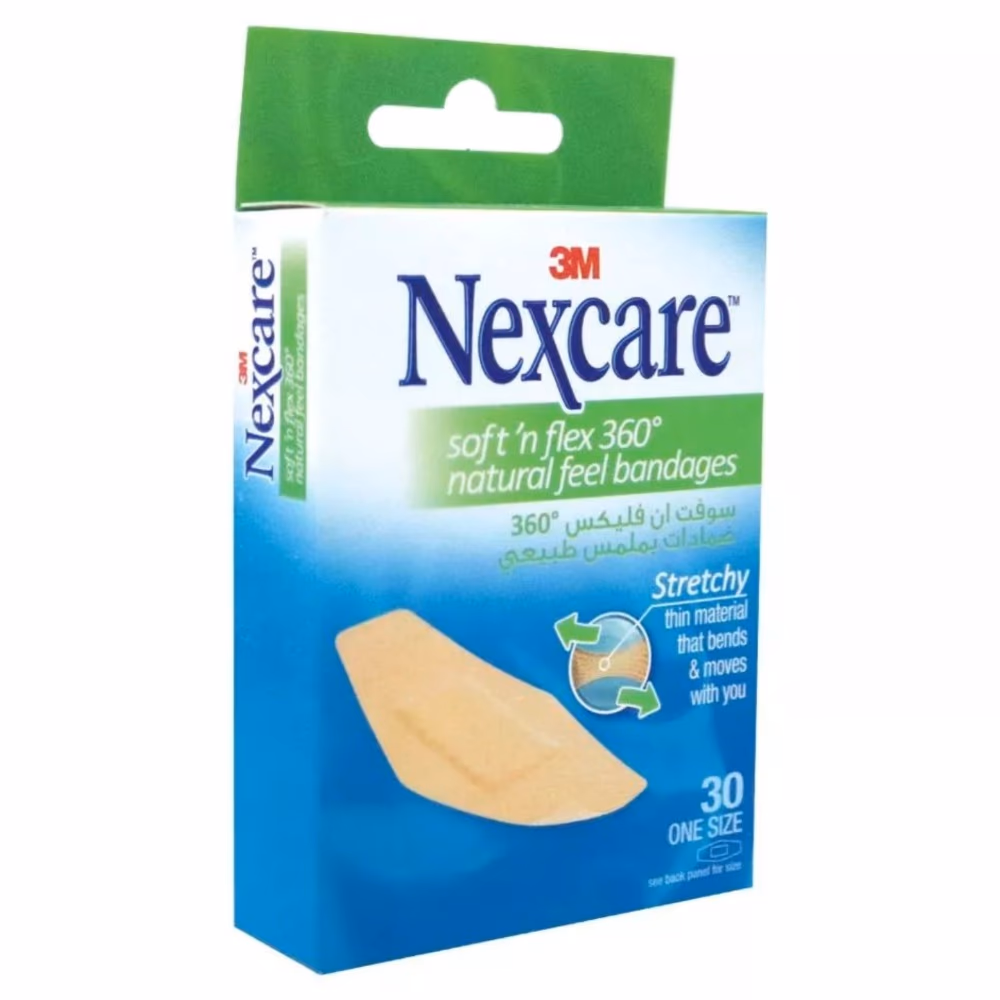 3M Nexcare Soft & Flex 360 Natural Feel Bandages - One Size - 30 Bandages 2