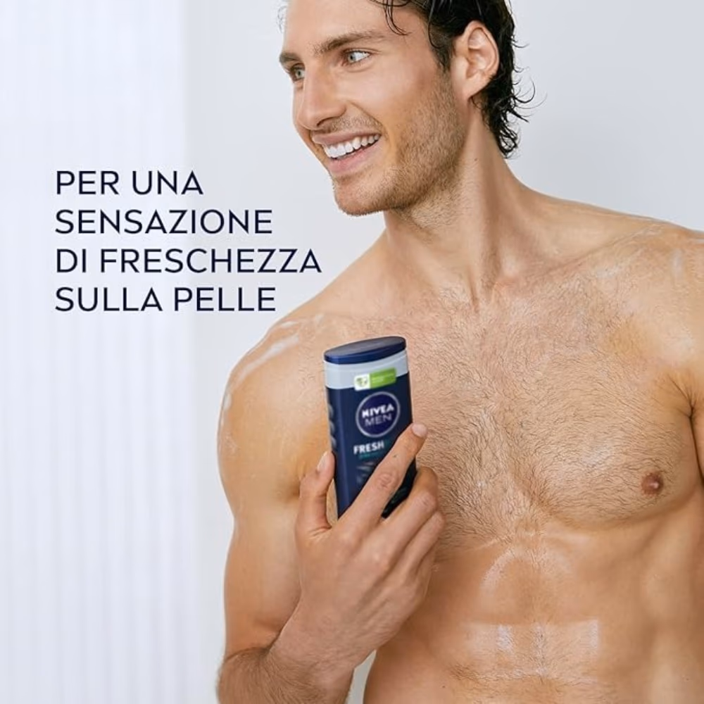 nivea men freshkick 3 in 1 shower gel 250ml 4
