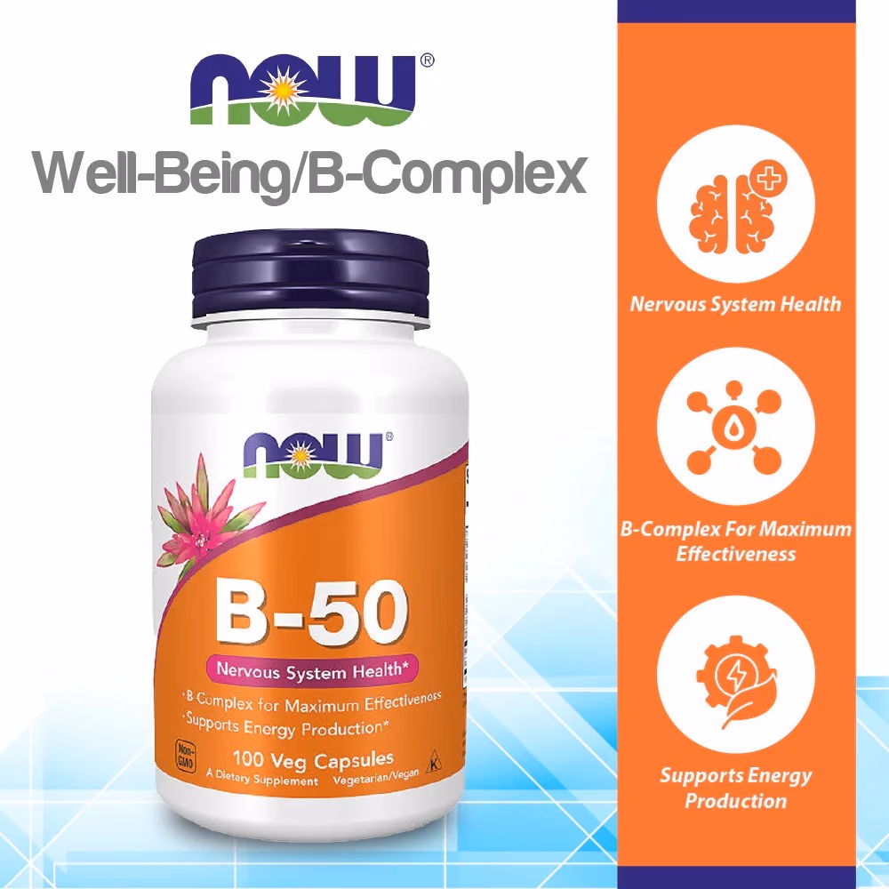 NOW Foods B-50 Capsules 100S 3