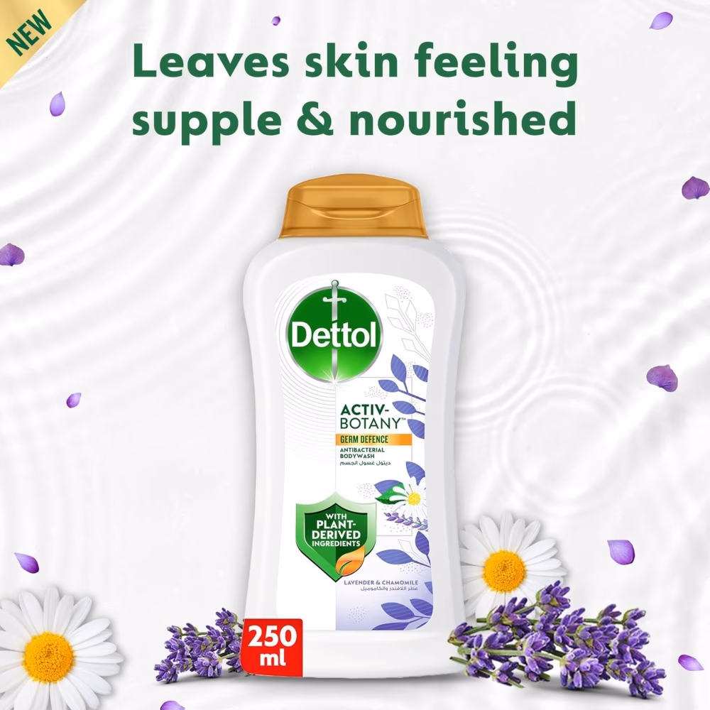 Dettol Activ-Botany Lavender & Chamomile Antibacterial Body Wash 250ml​ 5