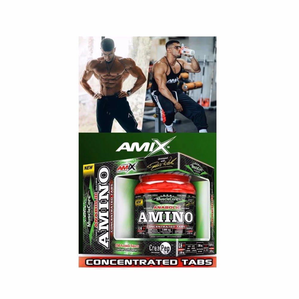 Amix MuscleCore Anabolic Amino with CreaPEP - 250 Flavored Tablets 4