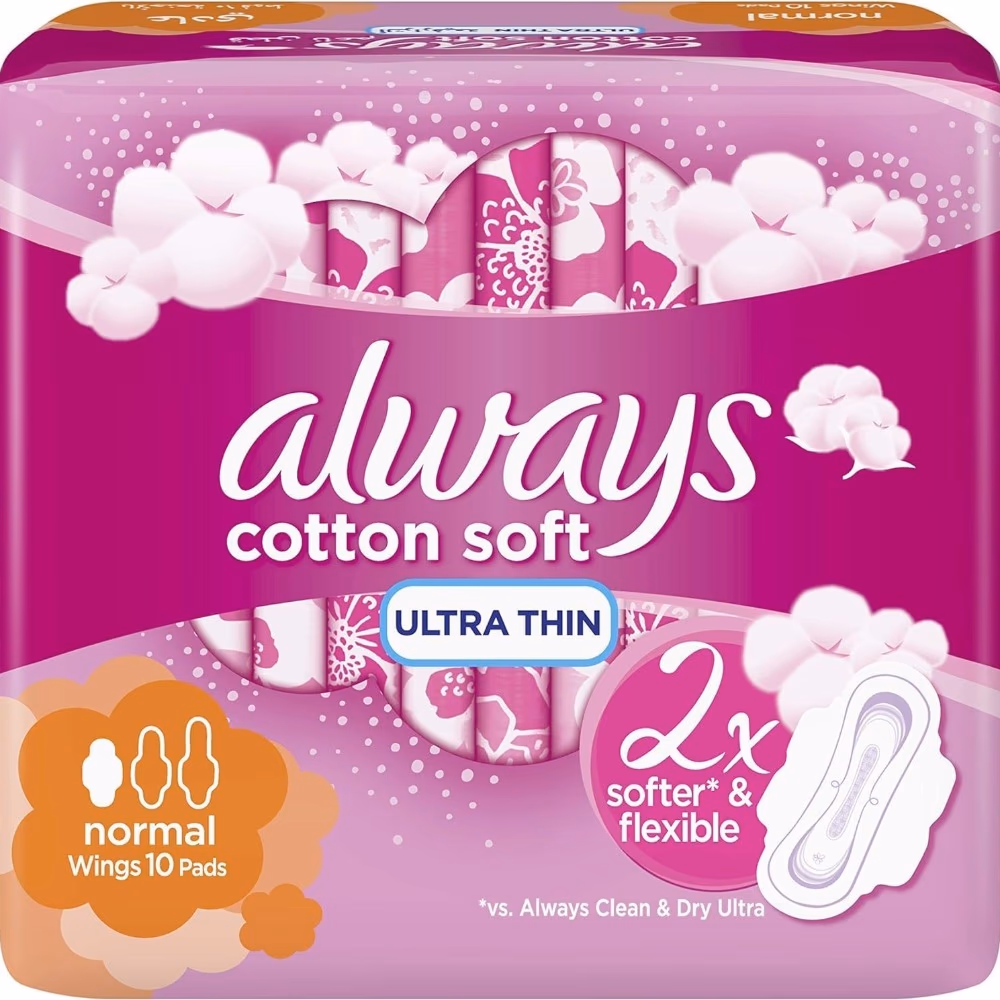 Always Cotton Soft - Ultra Thin Normal Pads with Wings - 10 Pads 2