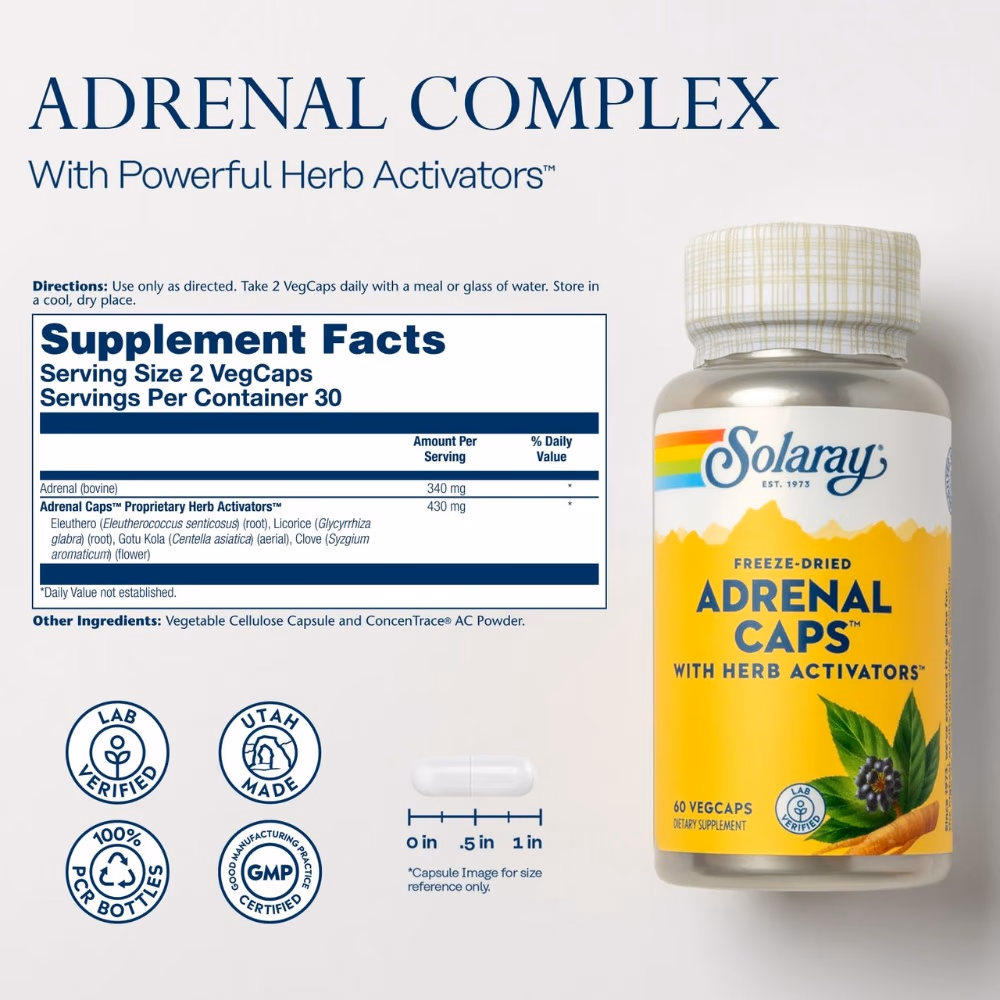 Solaray Adrenal Caps-60 Capsules 2