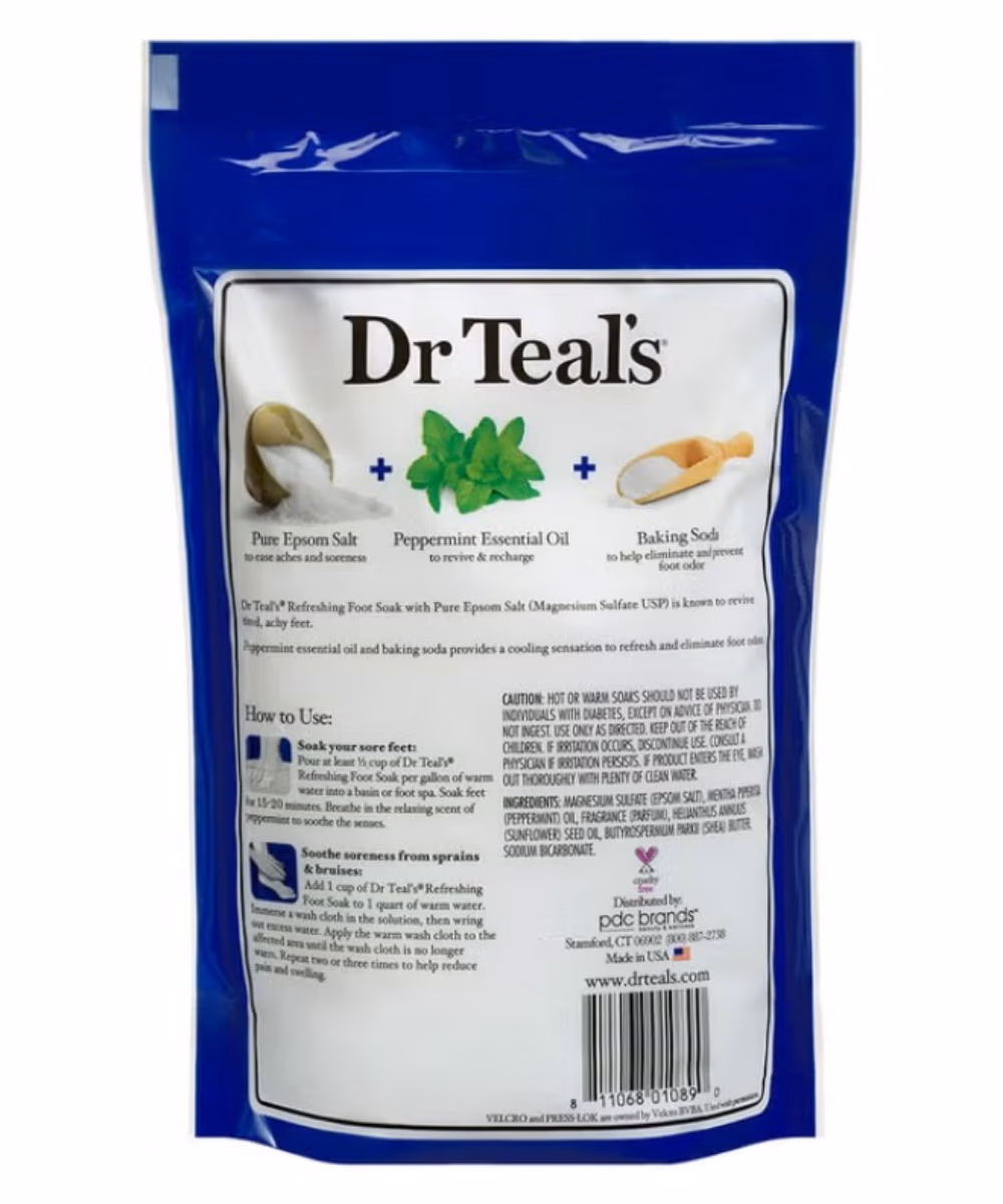 Dr Teals Epsom Salt Cooling Peppermint 909g 2