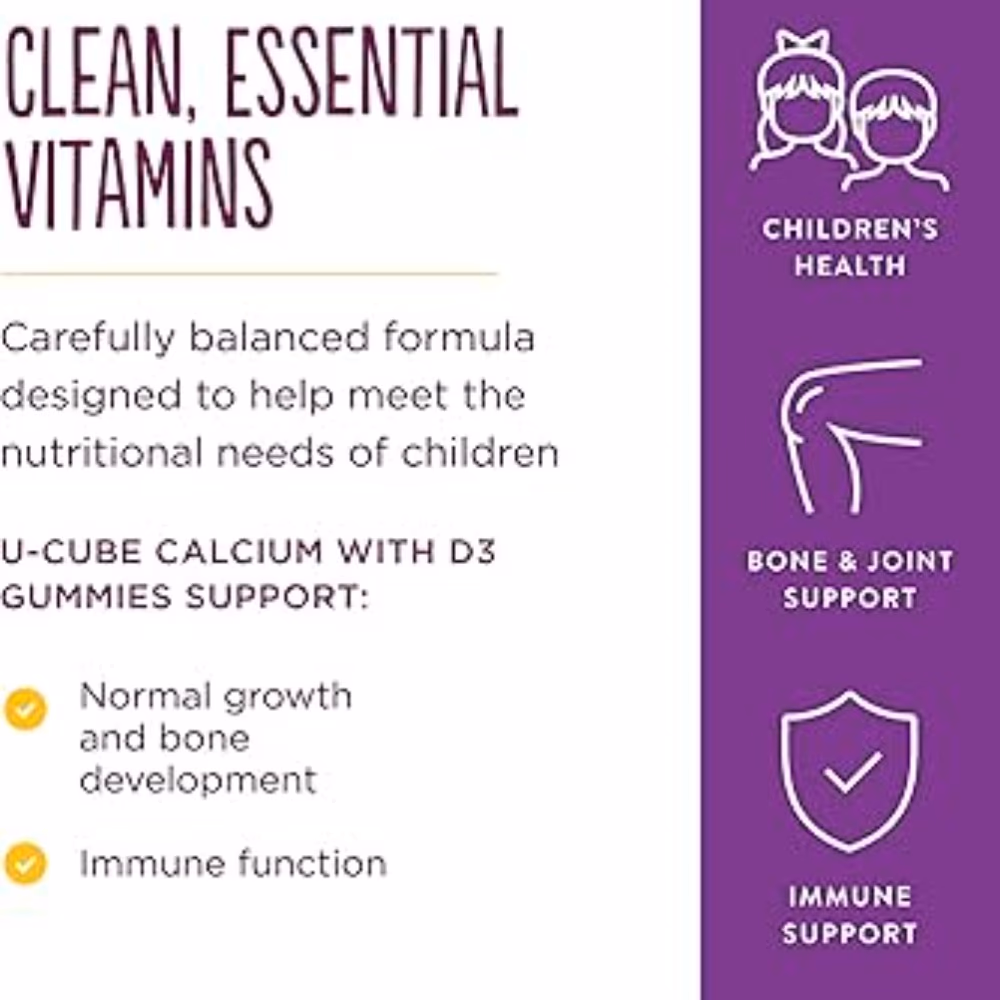 Solgar U-Cubes Childrens Calcium with Vitamin D3 -120 Gummies 2