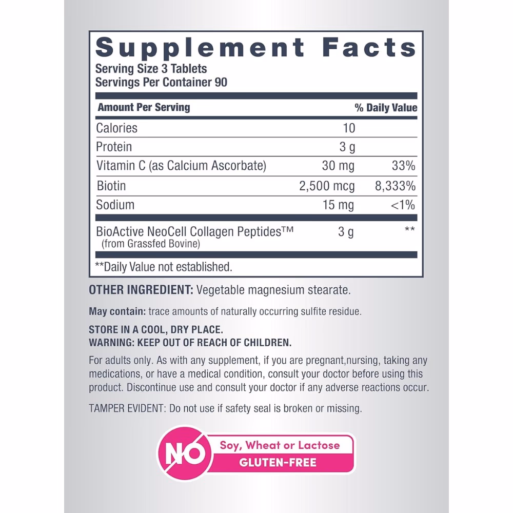 Neocell Grassfed Collagen Peptides Tablets 270s 4