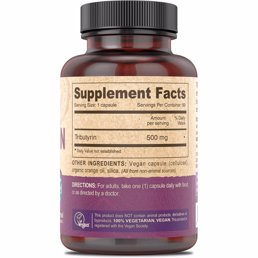 Deva Vegan Tributyrin 500Mg-90 Capsules 3