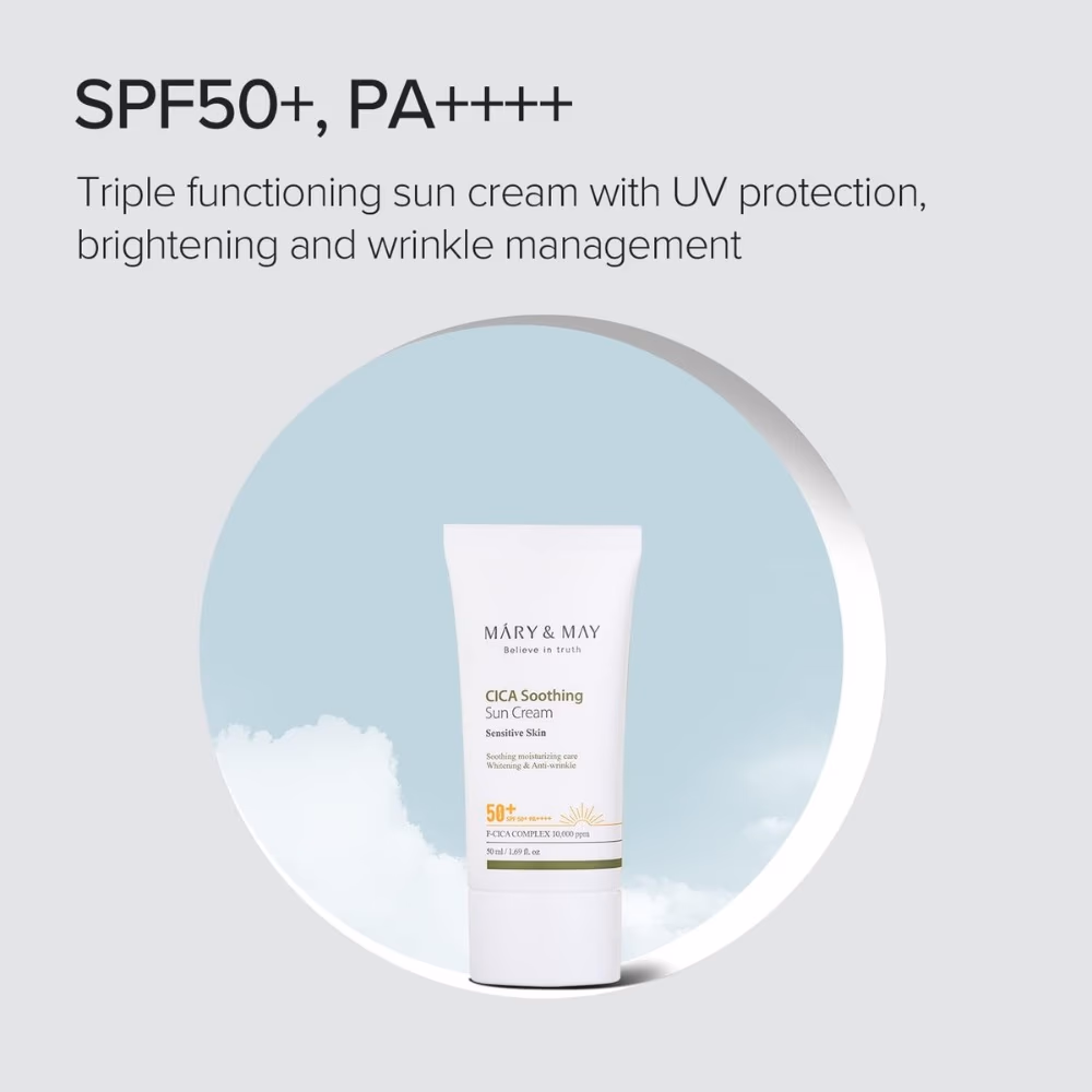 Mary & May Vegan Cica Soothing Sun Cream 50ml 3