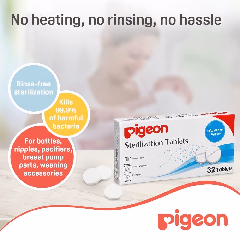 Pigeon Baby Bottle Sterilizing Tablets – 32 Tabs 3