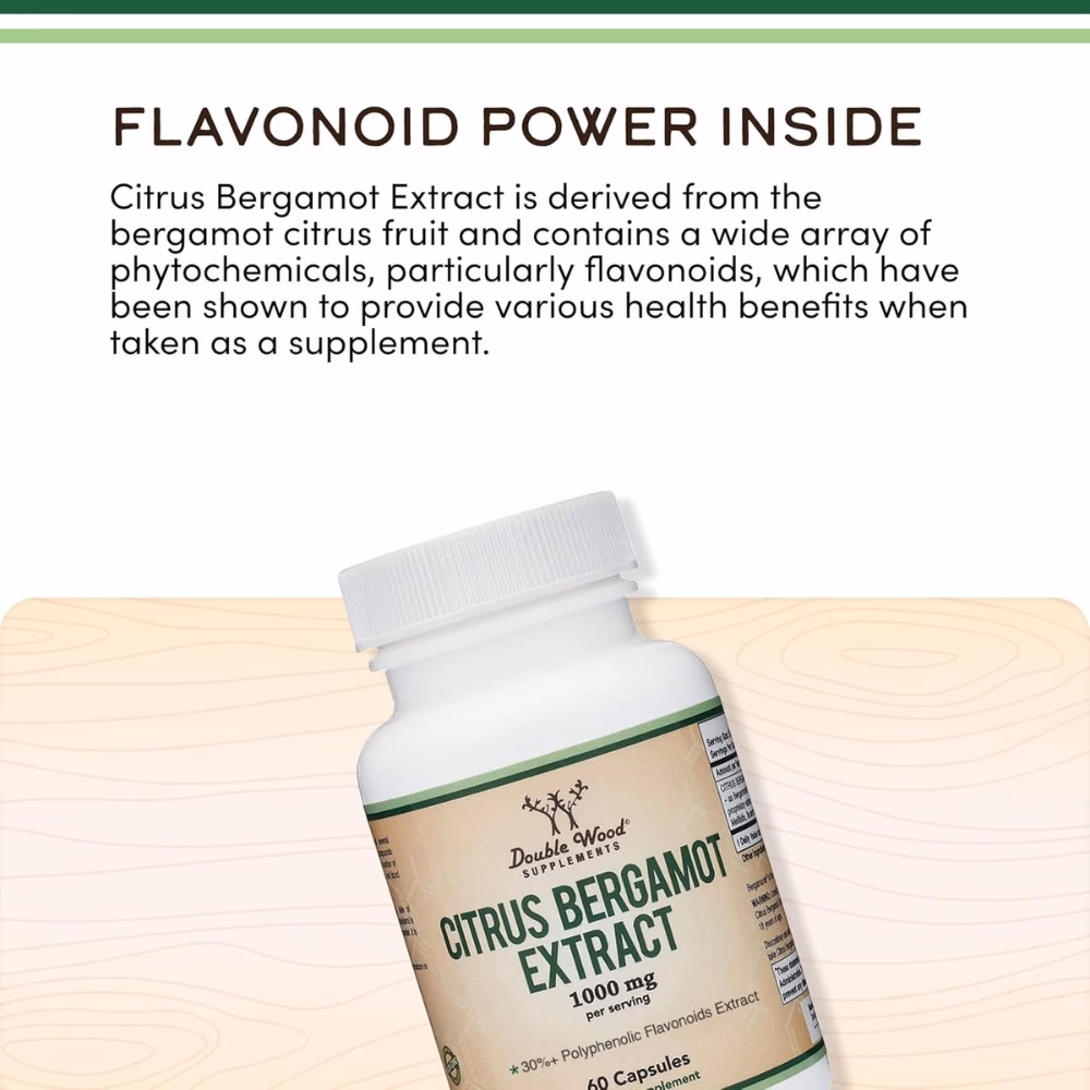 Double Wood Citrus Bergamot Extract 1000mg 60 Capsules 5
