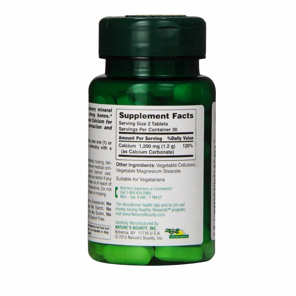 Nature's Bounty Calcium 600 mg 60s 2