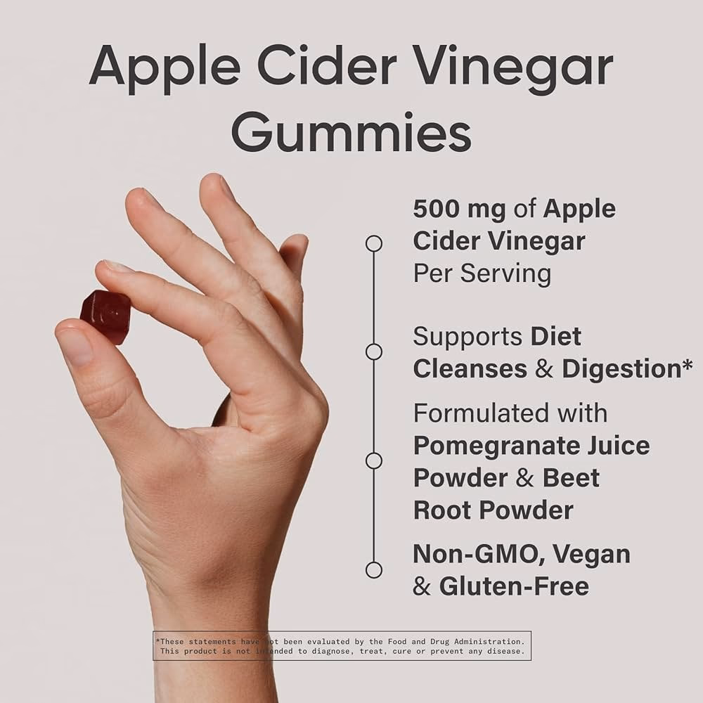 Sports Research Organic Apple Cider Vinegar Vegan Non-GMO 60 Gummies 2