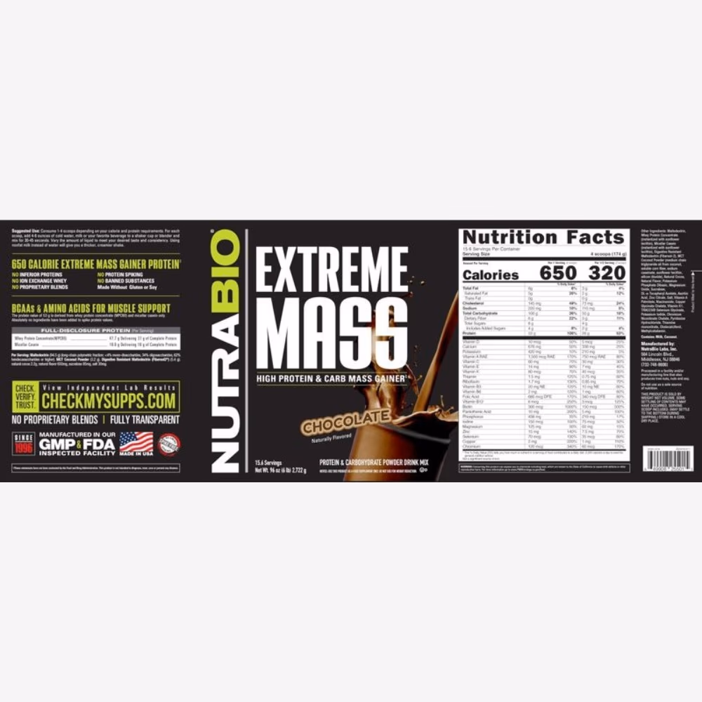 Nutrabio Extreme Mass 2722gm - Chocolate 3