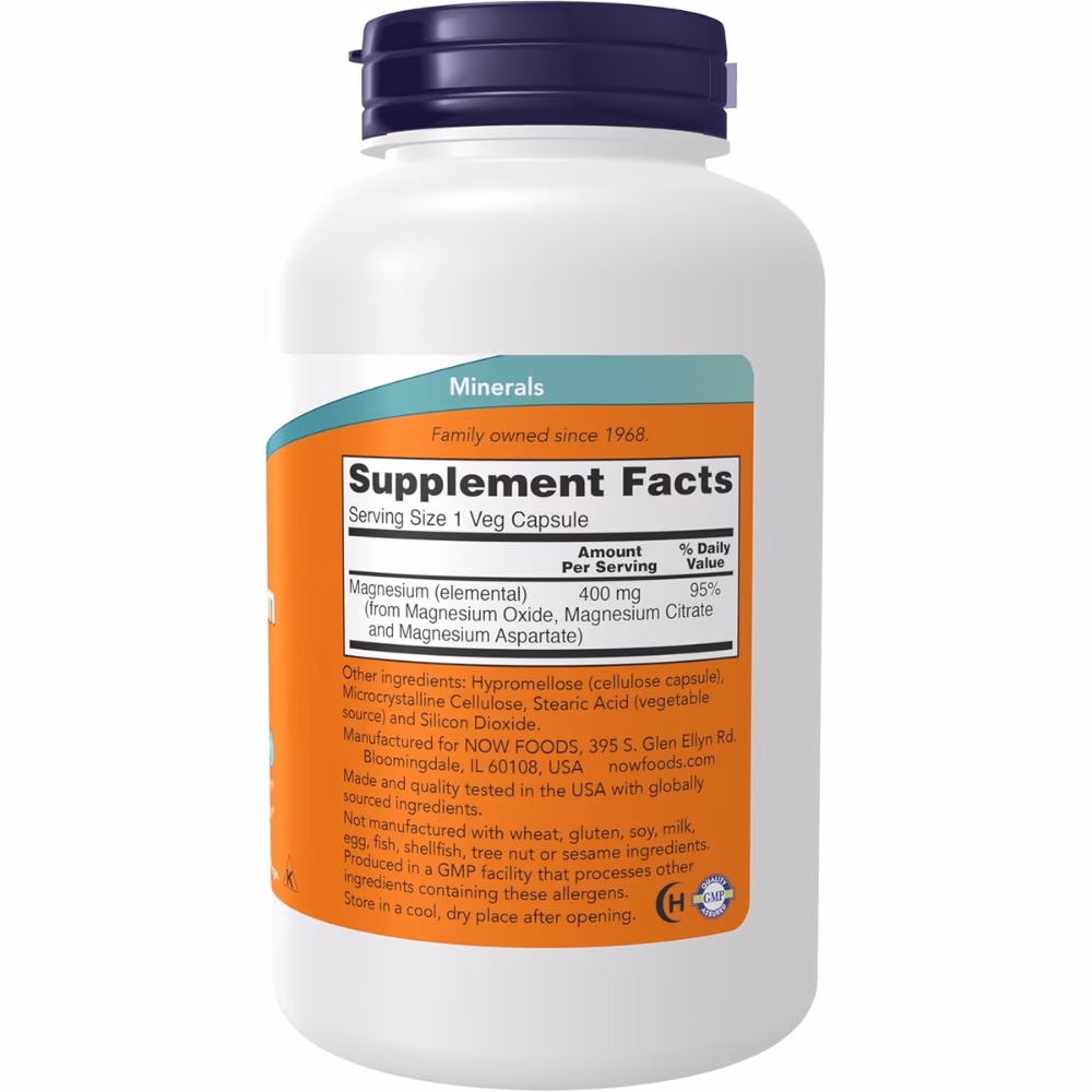 Now Magnesium 400mg- 20 Capsules  2