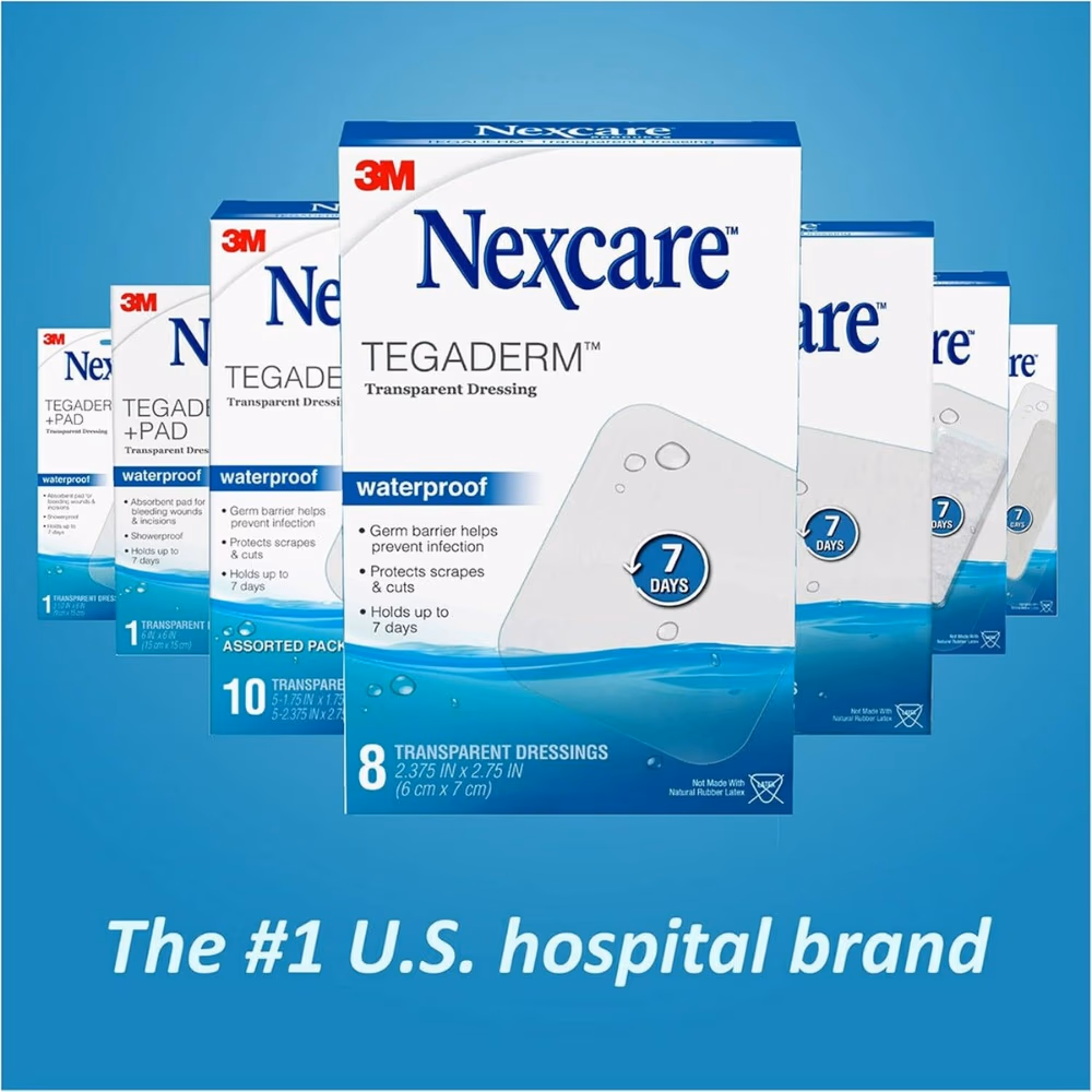 Nexcare Tegaderm Transparent Dressing 6x7cm 8s 2