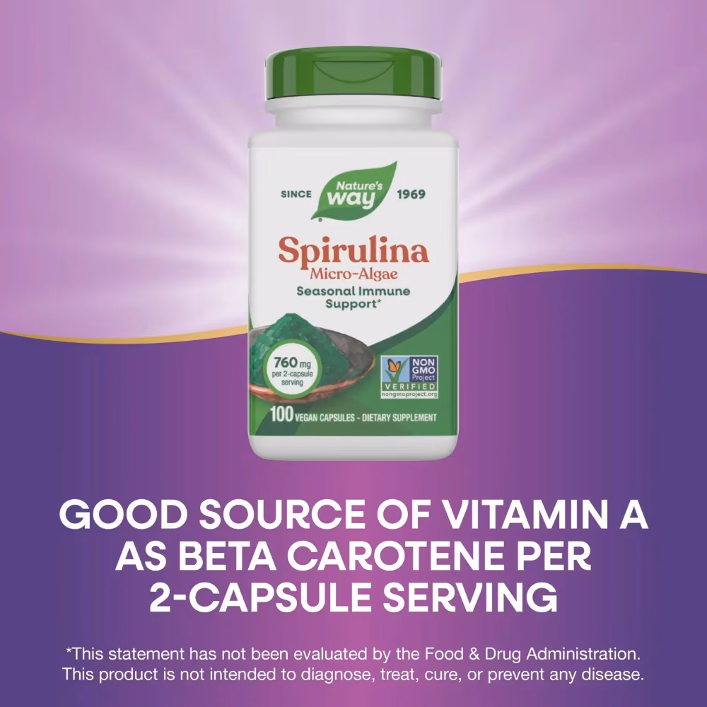 Natures Way Spirulina -100 Capsules 5