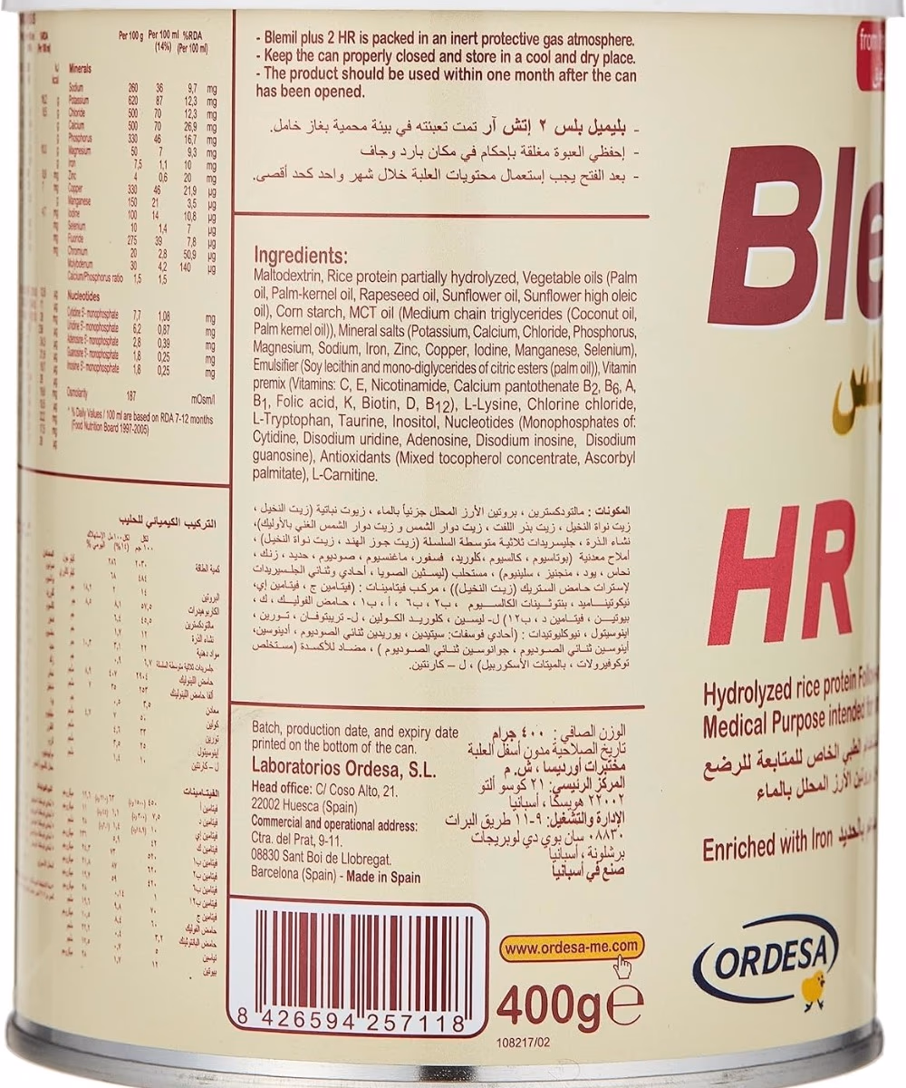 Blemil Plus 2 HR 400g 2