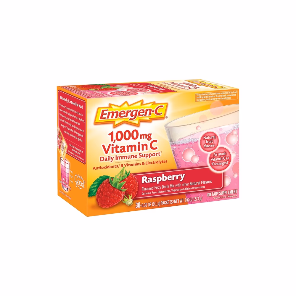  Emergen-C Vitamin C 1000mg Raspberry 30 Packs 2