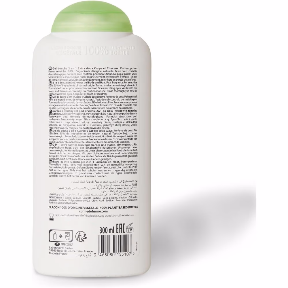 Corine De Farme Hair & Body Shower Gel Pear 300ml 2