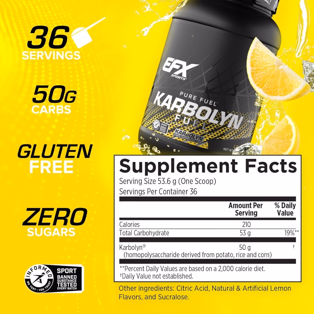 EFX Sports Karbolyn Fuel Lemon Ice 4LB 3