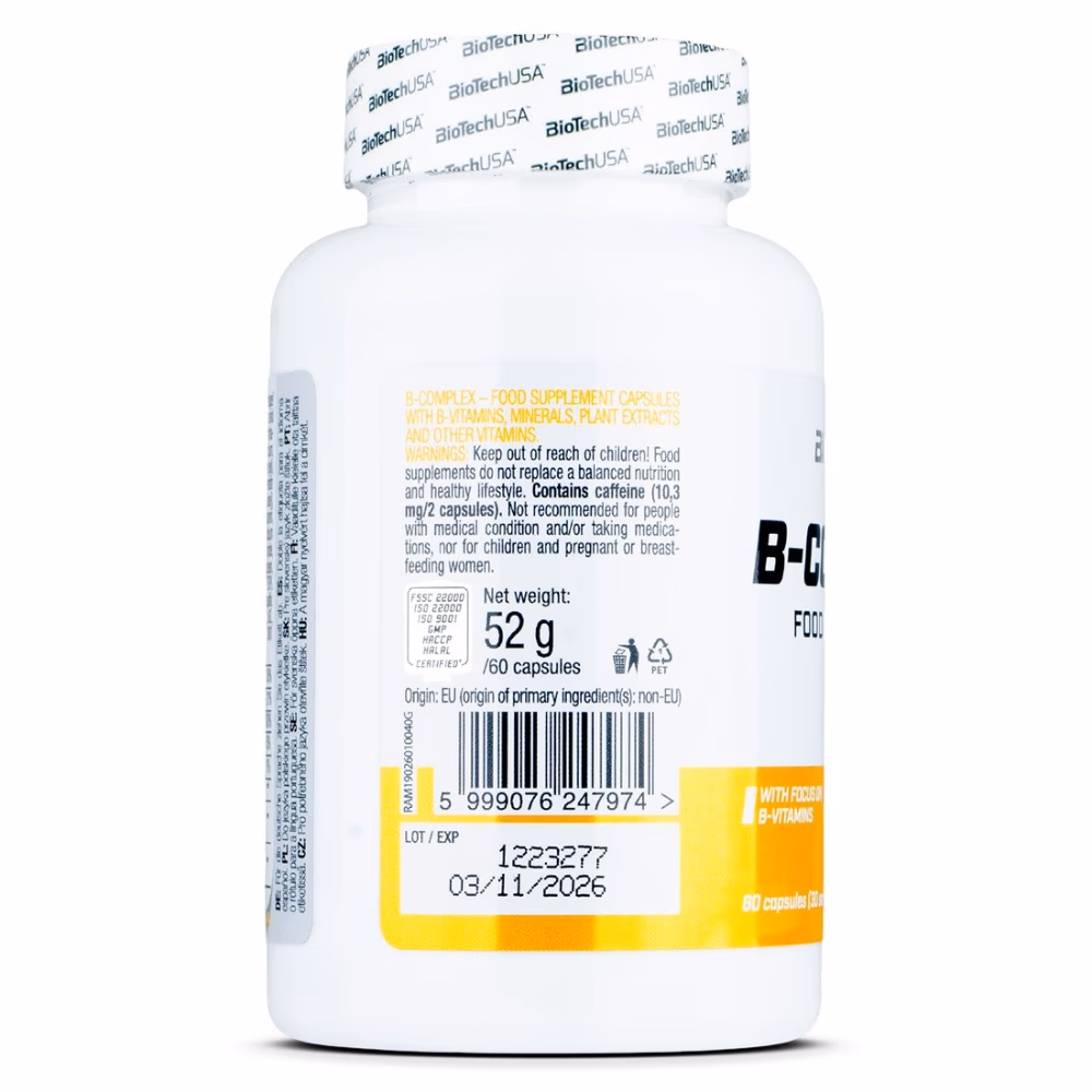 BioTechUSA B Complex Capsules 60s 3